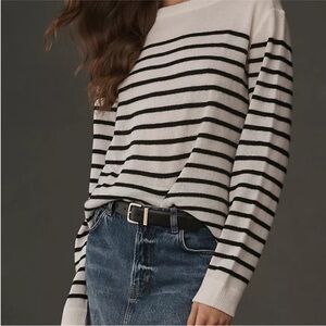 REFORMATION Cashmere Striped Boyfriend Sweater